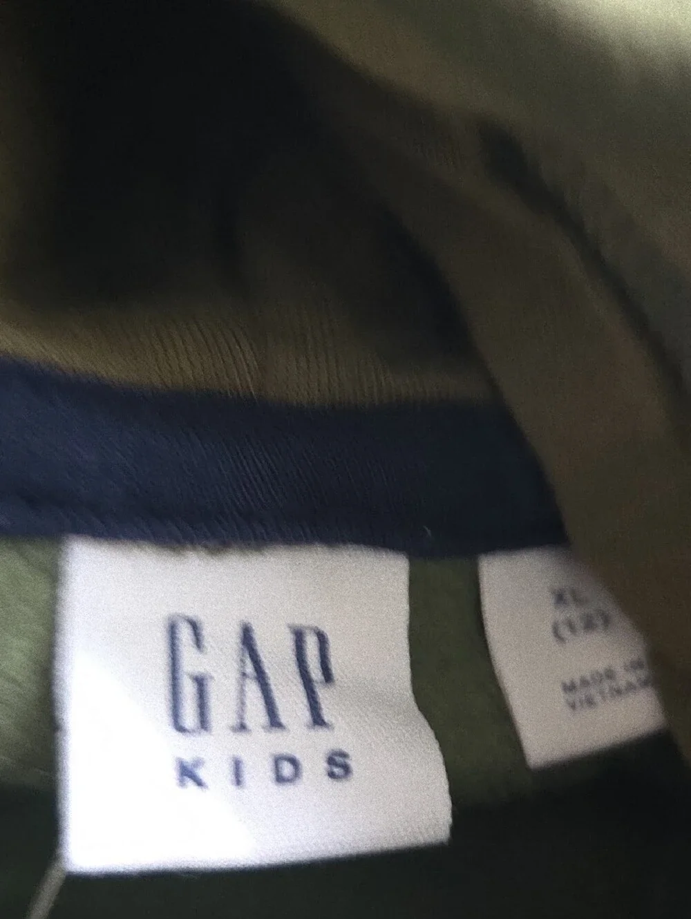 GAP Kids Hooded Sweatshirt in Green Camo with Navy Logo